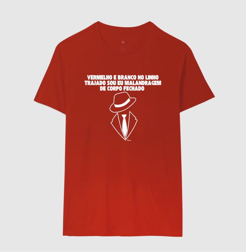 VERMELHO E BRANCO NO LINHO TRAJADO