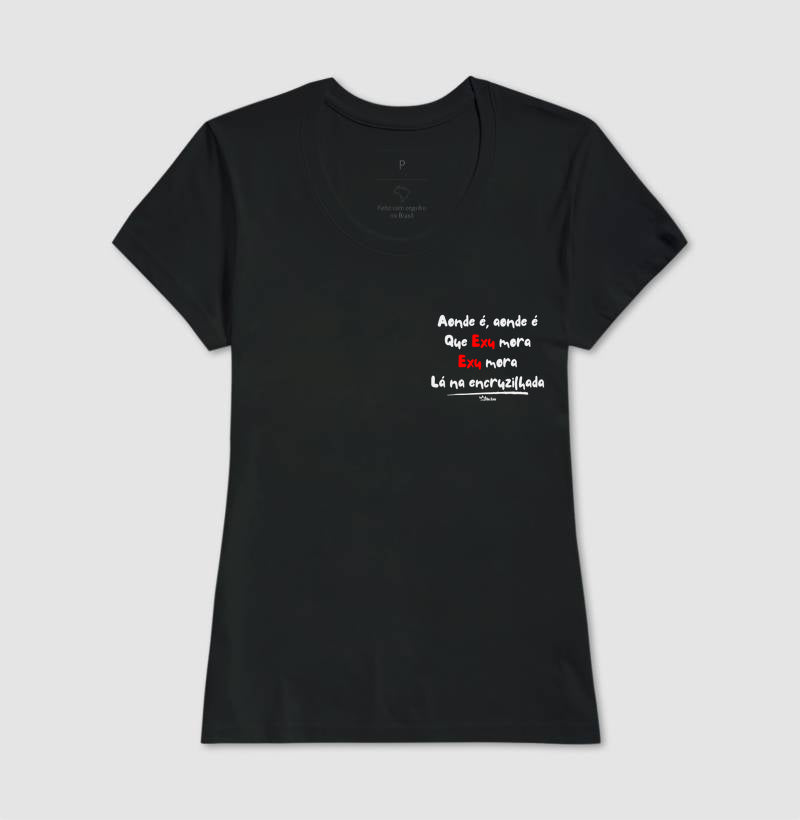 Aonde é, aonde é Que Exu mora Exu mora Lá na encruzilhada