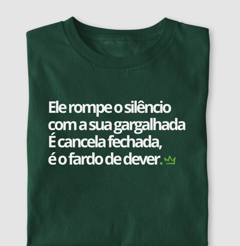 ELE ROMPE O SILENCIO COM A SUA GARGALHADA