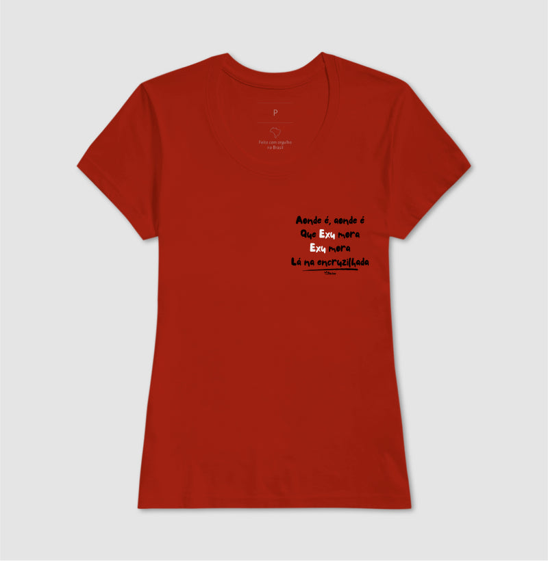 Aonde é, aonde é Que Exu mora Exu mora Lá na encruzilhada