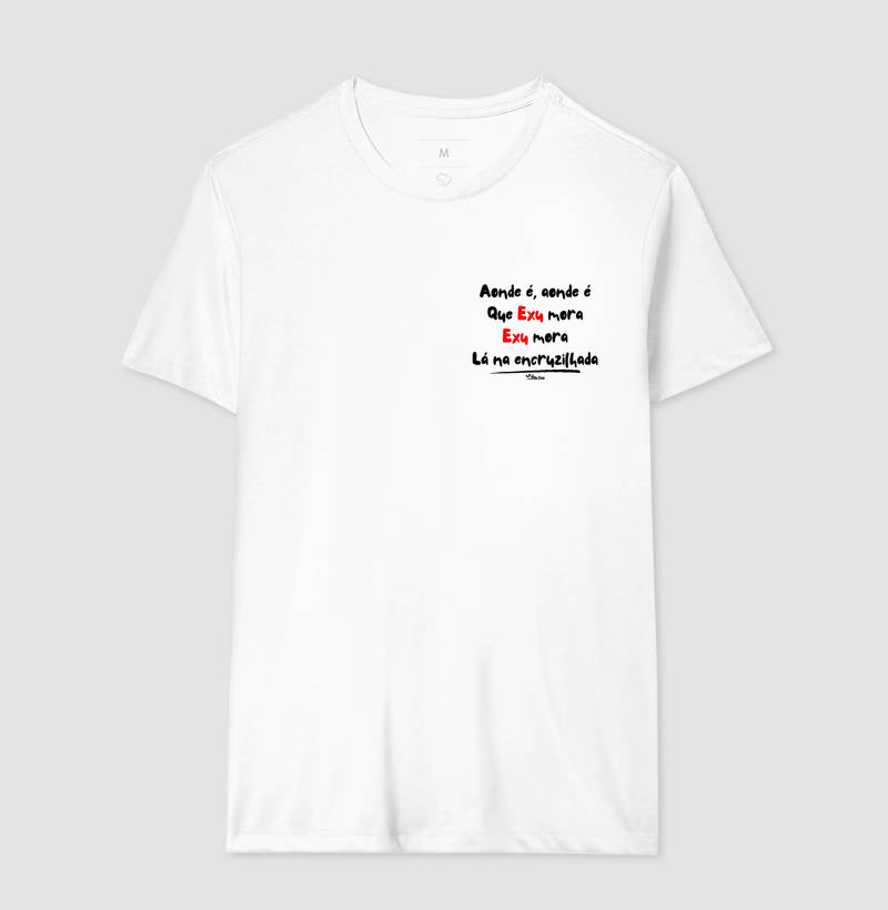 Aonde é, aonde é Que Exu mora Exu mora Lá na encruzilhada